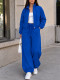 Loose Long Sleeve Zipper Two Piece Pants Set HNIF-TY043