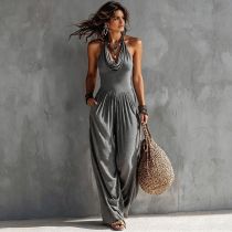 Sleeveless Off Shoulder Backless Jumpsuit SHD-8519