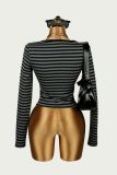 Stripe Long Sleeve T Shirts YWXS-K25L1253