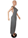 Sleeveless Off Shoulder Backless Jumpsuit SHD-8519