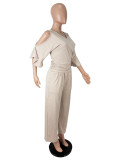 Sexy V Neck Off Shoulder Jumpsuit SHD-8518
