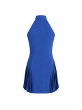 Solid Color Halterneck Sleeveless Mini Dress HNIF-GY340