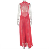 Sleeveless Solid Color Maxi Dress GJYO-JD305858