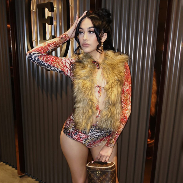 Fur Neck Patchwork Hollow Out Short Suit MXBF-Y26ST302