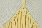 Solid Color Loose Halterneck Two Piece Skirts Set GJYO-JSD711961