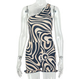 Printed Slash Neck Romper GJYO-JP006385