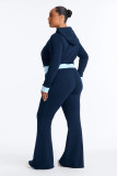 Patchwork Contrast Color Two Piece Pants Set YMEF-59123