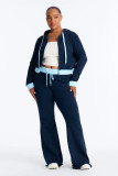 Patchwork Contrast Color Two Piece Pants Set YMEF-59123