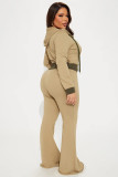 Patchwork Contrast Color Two Piece Pants Set YMEF-59123