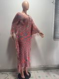 Colorful Tassel Loose Knits Maxi Dress YMEF-59126