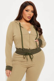 Patchwork Contrast Color Two Piece Pants Set YMEF-59123
