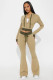 Patchwork Contrast Color Two Piece Pants Set YMEF-59123