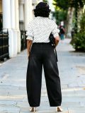 Plus Size Star Printed Raw Edge Straight Jeans GYLN-1039