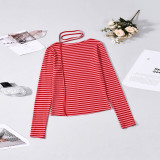 Stripe Long Sleeve Tops GNZD-60336TBZ
