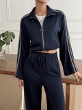 Long Sleeve Zipper Jackets Two Piece Pants Set GYLY-10870