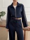 Long Sleeve Zipper Jackets Two Piece Pants Set GYLY-10870