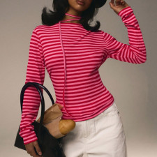 Stripe Long Sleeve Tops GNZD-60336TBZ