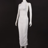 Sleeveless Solid Color Backless Maxi Dress GNZD-51774DBD