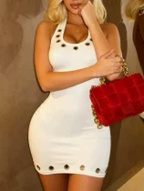 Sleeveless Backless Mini Dress GFCF-1557