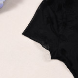 Mesh See Through Long Dress+Sling Dress 2 Piece Set GNZD-11655DBM