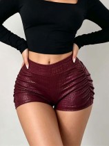 Snake Printed Solid Color Short GNZD-11895PBM