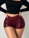 Snake Printed Solid Color Short GNZD-11895PBM