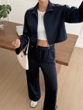 Long Sleeve Zipper Jackets Two Piece Pants Set GYLY-10870