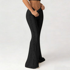 Lace See Through Micro Flare Pants GNZD-60372PBZ