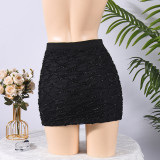 Solid Color Mini Skirt GNZD-11763DBM