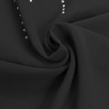 Hot Diamond Chiffon Long Sleeve Maxi Dress BY-7818