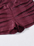 Snake Printed Solid Color Short GNZD-11895PBM
