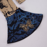 One Shoulder Butterfly Print T Shirt GPKJ-MR51658
