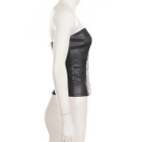 Sexy Leather Tube Top Tank Top GPKJ-MR52013
