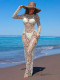 Mesh See Through Long Dress+Bikinis Suit GNZD-11930DBM