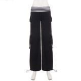Stripe Patchwork Straight Pants GPKJ-MR51064