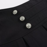 Casual Solid Color Pleated Mini Skirts GPKJ-MR51435