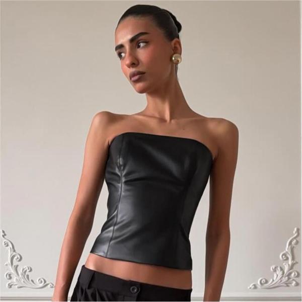 Sexy Leather Tube Top Tank Top GPKJ-MR52013