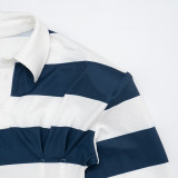 Long Sleeve Stripe Casual Top GDSF-Q26TP185