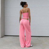 Letter Printed Tank Top Two Piece Pants Set GPKJ-MR51698
