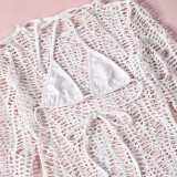 Mesh See Through Long Dress+Bikinis Suit GNZD-11930DBM