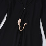 Deep V Neck Long Sleeve Skinny Jumpsuit GNZD-11870PBM