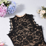 Lace Backless Sleeveless Romper GNZD-11860
