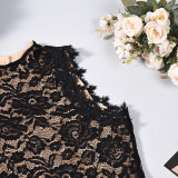 Lace Backless Sleeveless Romper GNZD-11860