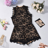 Lace Backless Sleeveless Romper GNZD-11860