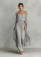 Solid Color Off Shoulder Chiffon Two Piece Pants Set MDF-5573
