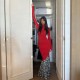 Zebra Stripe Contrast Color Splicing Maxi Dress DLSF-K6D16933A