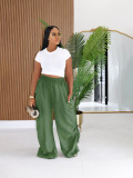 Plus Size Solid Color Loose Casual Pants BMF-929