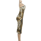 Fashion Printed Sling Maxi Dress DLSF-K6D17454A
