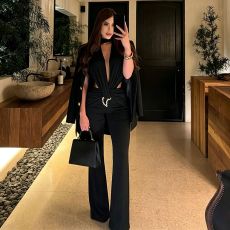 Deep V Neck Backless Sleeveless Jumpsuit SHD-8523