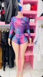 Pre Order: About 7 work days shipping Printed Mesh Short Suit YUEM-202685